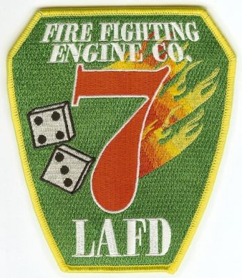 Los Angeles Fire Engine Co 7
Thanks to PaulsFirePatches.com for this scan.
Keywords: california company city lafd