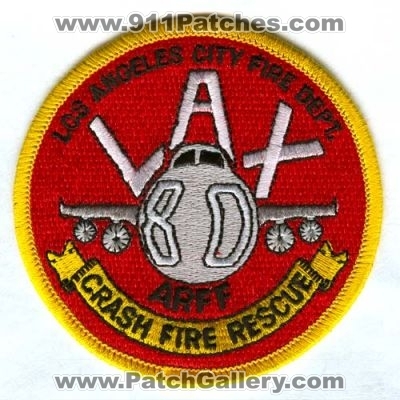 Los Angeles City Fire Department Station 80 LAX ARFF Crash Fire Rescue Patch (California)
Scan By: PatchGallery.com
Keywords: dept. lafd l.a.f.d. aircraft airport firefighter firefighting cfr 80