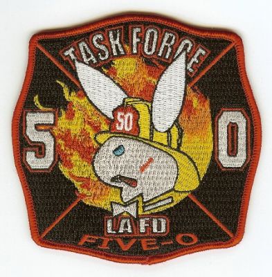 Los Angeles Fire Task Force 50
Thanks to PaulsFirePatches.com for this scan.
Keywords: california city lafd five-o