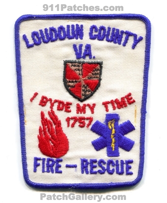 Loudoun County Fire Rescue Department Patch (Virginia)
Scan By: PatchGallery.com
Keywords: co. dept. i byde my time 1757