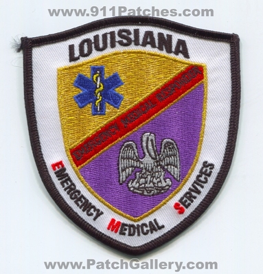 Louisiana State Emergency Medical Services EMS Responder EMR Patch (Louisiana)
Scan By: PatchGallery.com
Keywords: certified licensed registered ambulance