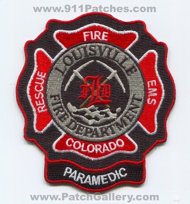 Louisville Fire Department Paramedic EMS Patch (Colorado)
[b]Scan From: Our Collection[/b]
[b]Patch Made By: 911Patches.com[/b]
Keywords: dept. rescue ambulance