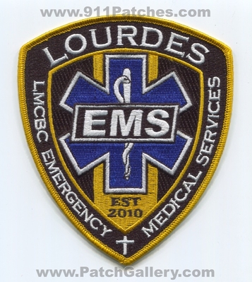 Lourdes Medical Center Burlington County Emergency Medical Services EMS Patch (New Jersey)
Scan By: PatchGallery.com
Keywords: lmcbc co. ambulance emt paramedic est 2010