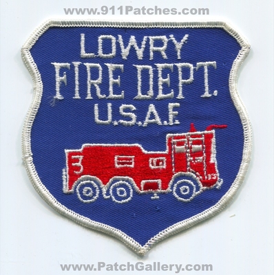 Lowry Air Force Base AFB Fire Department USAF Military Patch (Colorado)
[b]Scan From: Our Collection[/b]
Keywords: a.f.b. dept. u.s.a.f.