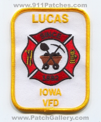 Lucas Volunteer Fire Department Patch (Iowa)
Scan By: PatchGallery.com
Keywords: vol. dept. vfd since 1882