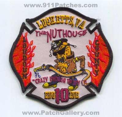 Lucketts Fire Department Engine 10 Loudoun County Patch (Virginia)
Scan By: PatchGallery.com
Keywords: dept. company co. station the nuthouse crazy enough to try it! va