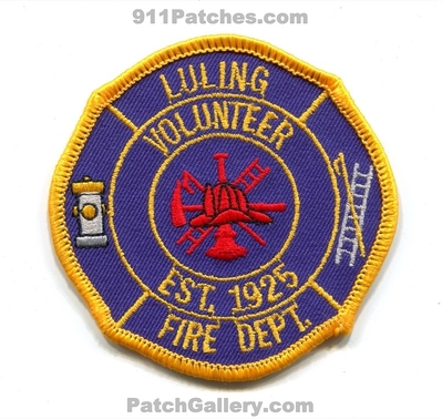 Luling Volunteer Fire Department Patch (Texas)
Scan By: PatchGallery.com
Keywords: vol. dept. est. 1925