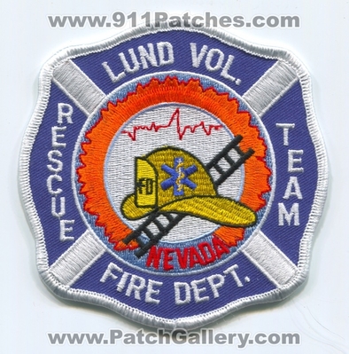 Lund Volunteer Fire Department Rescue Team Patch (Nevada)
Scan By: PatchGallery.com
Keywords: vol. dept. fd