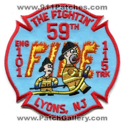 Lyons Fire Department Engine 101 Truck 115 (New Jersey)
Scan By: PatchGallery.com
Keywords: dept. nj eng. trk. the fightin' 59th
