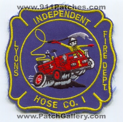 Lyons Fire Department Independent Hose Company 1 (New York)
Scan By: PatchGallery.com
Keywords: dept. co. no. #1