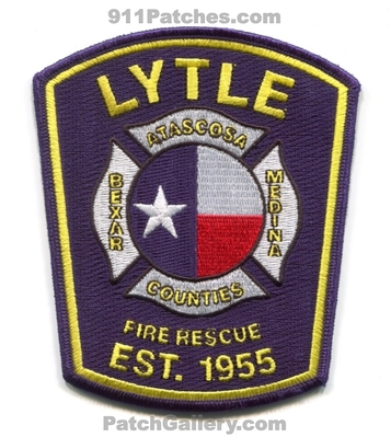 Lytle Fire Rescue Department Patch (Texas)
Scan By: PatchGallery.com
Keywords: dept. bexar atascosa medina counties county co. est. 1955