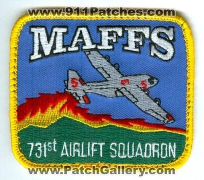 MAFFS Modular Airborne FireFighting Systems 731st Airlift Squadron Wildland Patch (Colorado)
[b]Scan From: Our Collection[/b]
