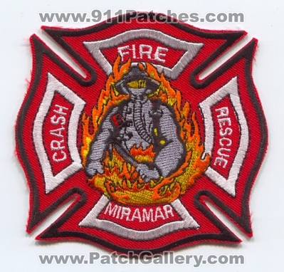 Marine Corps Air Station MCAS Miramar Crash Fire Rescue CFR Department USMC Military Patch (California)
Scan By: PatchGallery.com
Keywords: m.c.a.s. c.f.r. dept. arff a.r.f.f. aircraft airport rescue firefighter firefighting u.s.m.c.