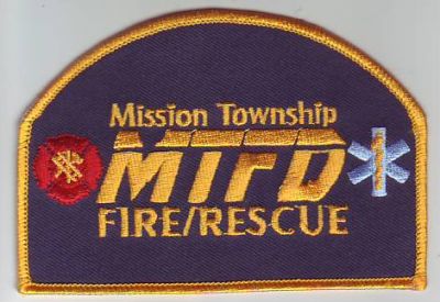 Mission Township Fire Rescue Department Patch (Kansas)
Thanks to Dave Slade for this scan.
Keywords: twp. dept. mtfd