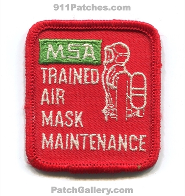 MSA Trained Air Mask Maintenance Patch (No State Affiliation)
Scan By: PatchGallery.com
Keywords: mine safety scba
