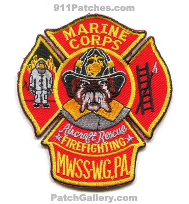 Marine Wing Support Squadron MWSS Willow Grove Marine Corps Fire Department ARFF USMC Military Patch (Pennsylvania)
Scan By: PatchGallery.com
Keywords: mwsswgpa aircraft airport rescue firefighter firefighting crash cfr
