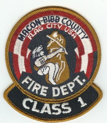 Macon Bibb County Fire Dept
Thanks to PaulsFirePatches.com for this scan.
Keywords: georgia department class 1 flag city