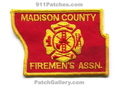 Madison County Firemens Association Patch (Illinois)
Scan By: PatchGallery.com
Keywords: fire