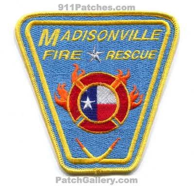 Madisonville Fire Rescue Department Patch (Texas)
Scan By: PatchGallery.com
Keywords: dept.