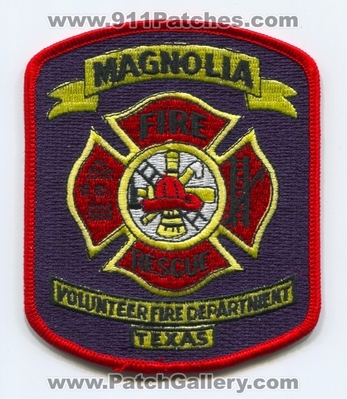 Magnolia Volunteer Fire Rescue Department Patch (Texas)
Scan By: PatchGallery.com
Keywords: vol. dept.