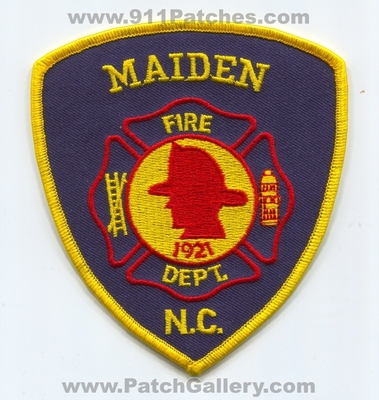 Maiden Fire Department Patch (North Carolina)
Scan By: PatchGallery.com
Keywords: dept. n.c. 1921