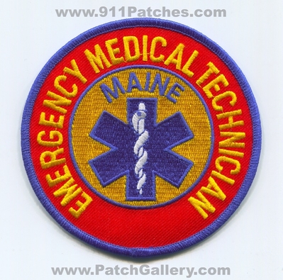 Maine State Emergency Medical Technician EMT EMS Patch (Maine)
Scan By: PatchGallery.com
Keywords: certified licensed registered services ambulance