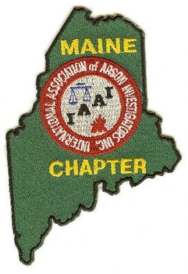 Maine Chapter Intl Assn of Arson Investigators
Thanks to PaulsFirePatches.com for this scan.
Keywords: maine fire international association iaai i.a.a.i.