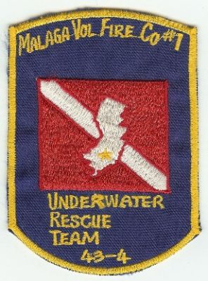 Malaga Vol Fire Co #1 Underwater Rescue
Thanks to PaulsFirePatches.com for this scan.
Keywords: new jersey volunteer company number team 43-4 dive