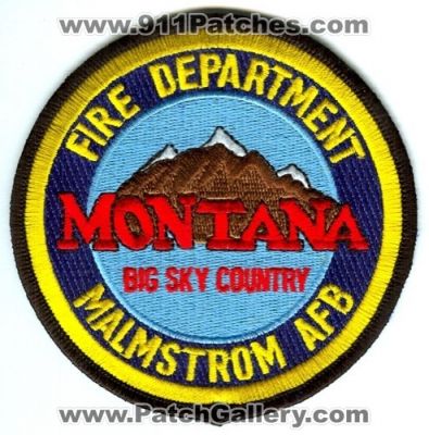 Malmstrom Air Force Base AFB Fire Department USAF Military Patch (Montana)
Scan By: PatchGallery.com
Keywords: dept. big sky country
