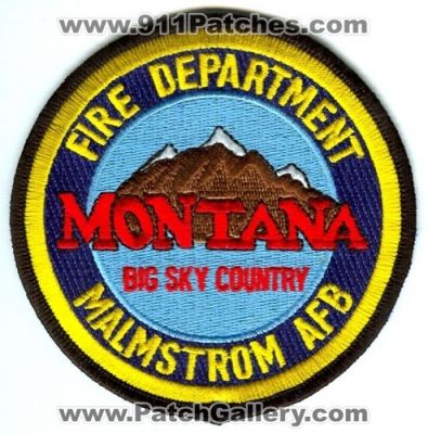 Malmstrom Air Force Base AFB Fire Department USAF Military Patch (Montana)
Scan By: PatchGallery.com
Keywords: dept. big sky country