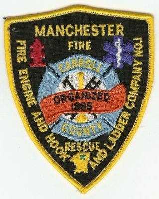 Manchester Fire Rescue
Thanks to PaulsFirePatches.com for this scan.
Keywords: maryland engine and hook and ladder company no number 1 carroll county