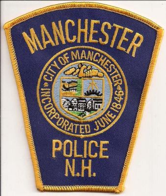 Manchester Police
Thanks to EmblemAndPatchSales.com for this scan.
Keywords: new hampshire city of