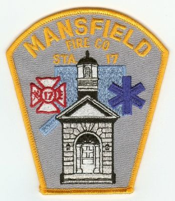 Mansfield Fire Co Sta 17
Thanks to PaulsFirePatches.com for this scan.
Keywords: connecticut company station