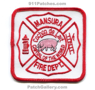 Mansura Fire Department Patch (Louisiana)
Scan By: PatchGallery.com
Keywords: dept. cochon de lait capital of the world