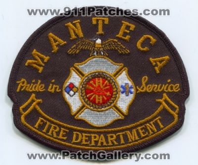 Manteca Fire Department (California)
Scan By: PatchGallery.com
Keywords: dept. pride in service