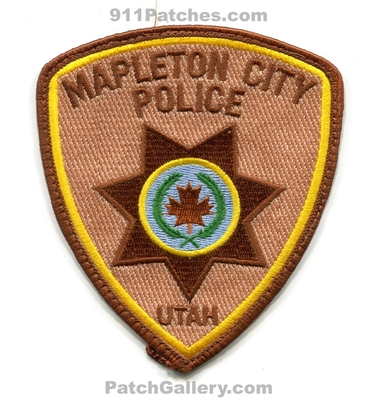 Mapleton City Police Department Patch (Utah)
Scan By: PatchGallery.com
Keywords: dept.