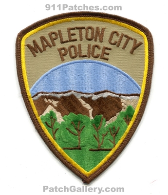 Mapleton City Police Department Patch (Utah)
Scan By: PatchGallery.com
Keywords: dept.