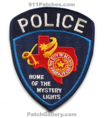 Marfa Police Department Patch (Texas)
Scan By: PatchGallery.com
Keywords: the city of dept. home of the mystery lights