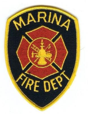 Marina Fire Dept
Thanks to PaulsFirePatches.com for this scan.
Keywords: california department