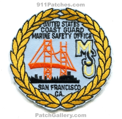 Marine Safety Office San Francisco USCG Military Patch (California)
Scan By: PatchGallery.com
Keywords: mso united states coast guard