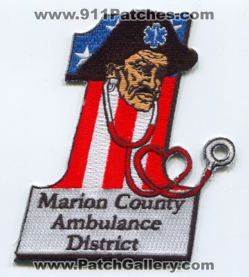 Marion County Ambulance District 1 EMS Patch (Missouri)
Scan By: PatchGallery.com
Keywords: co. dist.