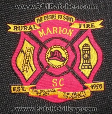 Marion Rural Fire Department (South Carolina)
Thanks to Matthew Marano for this picture.
Keywords: dept. sc