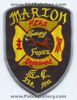 Marion Fire Department Patch (South Carolina)
Scan By: PatchGallery.com
Keywords: dept. swamp foxes s.c.
