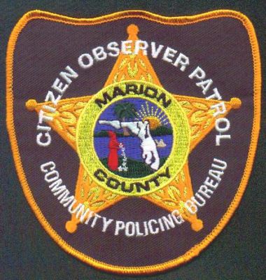 Marion County Citizen Observer Patrol
Thanks to EmblemAndPatchSales.com for this scan.
Keywords: florida police community policing bureau