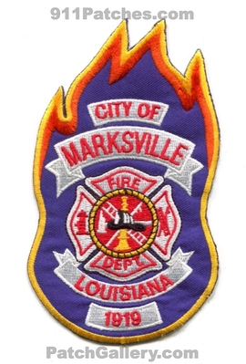 Marksville Fire Department Patch (Louisiana)
Scan By: PatchGallery.com
Keywords: city of dept. 1919