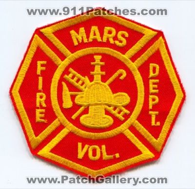 Mars Volunteer Fire Department (Pennsylvania)
Scan By: PatchGallery.com
Keywords: vol. dept.