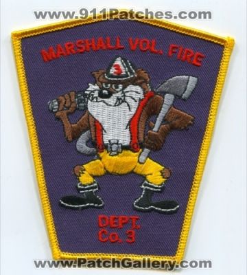 Marshall Volunteer Fire Department Company 3 Patch (Virginia)
Scan By: PatchGallery.com
Keywords: vol. dept. co. station