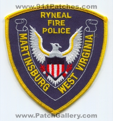 Ryneal Fire Police Department Martinsburg Patch (West Virginia)
Scan By: PatchGallery.com
Keywords: dept.