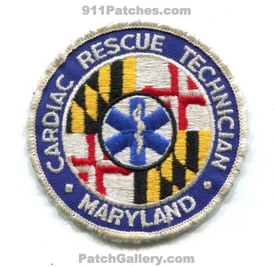 Maryland State Cardiac Rescue Technician EMS Patch (Maryland)
Scan By: PatchGallery.com
Keywords: ambulance