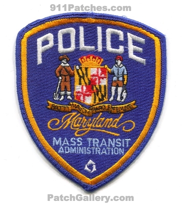 Maryland Mass Transit Administration Police Department Patch (Maryland)
Scan By: PatchGallery.com
Keywords: dept.